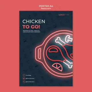 送货餐厅宣传单,DM传单模板