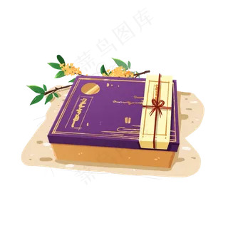 中秋节月饼礼盒和桂花