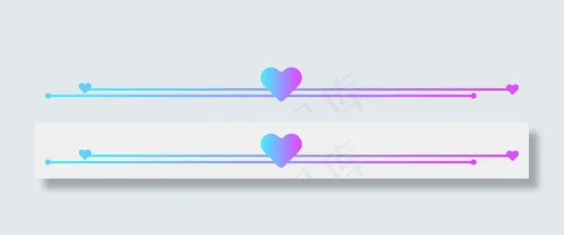 蓝紫渐变七夕节爱心分割线(2000X2000(DPI:299))ai矢量模版下载