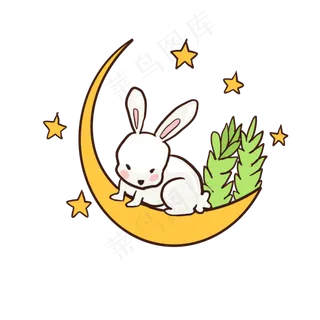 中秋节玉兔在月亮上