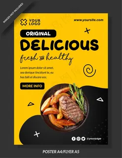 新鲜健康食品海报模板设计 新鲜健康食品海报模板设计