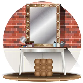 带背景的室内更衣室立面图