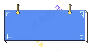 孟菲斯蓝色公众号边框