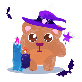 万圣节小鬼出没卡通形象