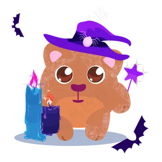 万圣节小鬼出没卡通形象