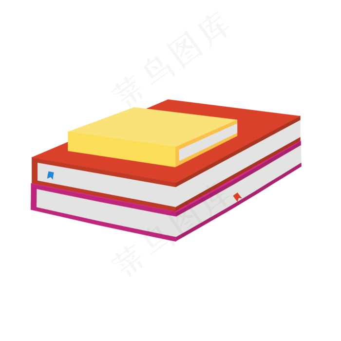 堆叠在一起的书本