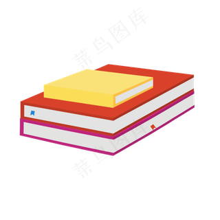 堆叠在一起的书本