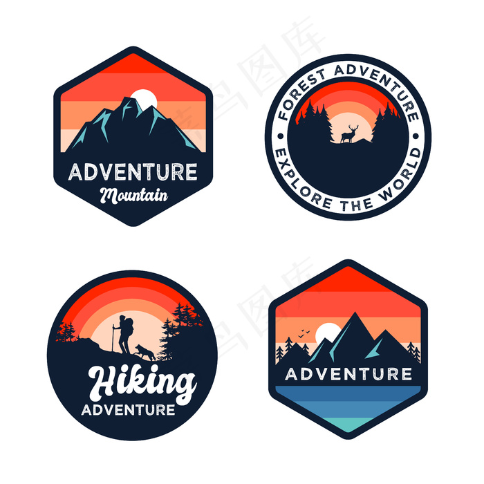 冒险山徽章套装