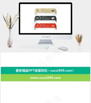 白色营销简洁PPT模板预览图