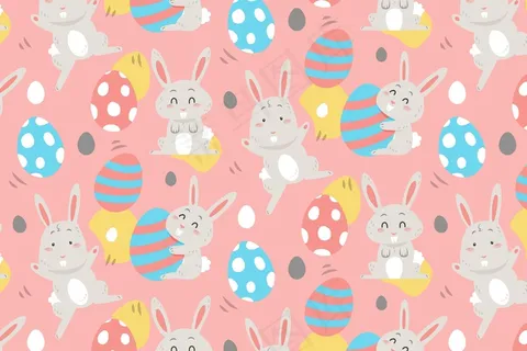 扁平复活节图案