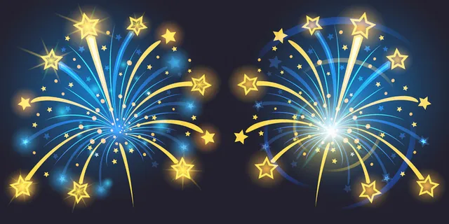 星光灿烂的焰火