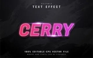 Cerry文本，粉色渐变可编辑文本效果