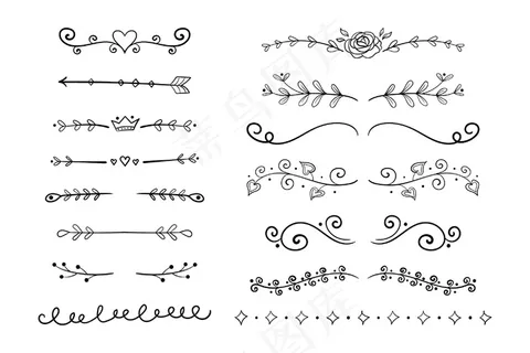 手绘装饰分隔器系列