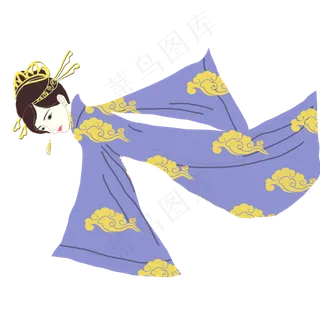 手绘牛郎织女免抠图