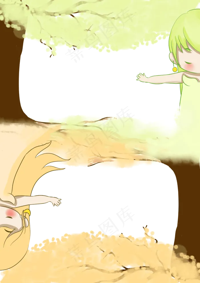 二十四节气卡通人物png免抠素(2480X3507(DPI:300))psd模版下载