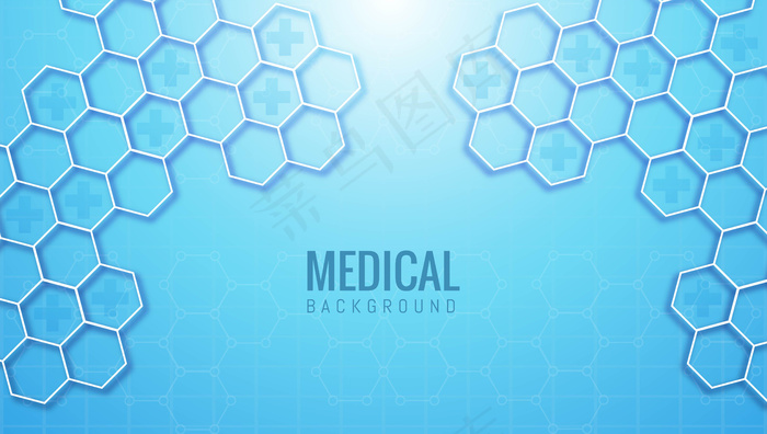抽象医疗保健六边形