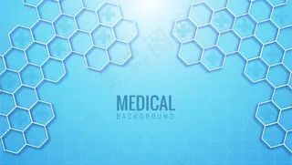抽象医疗保健六边形