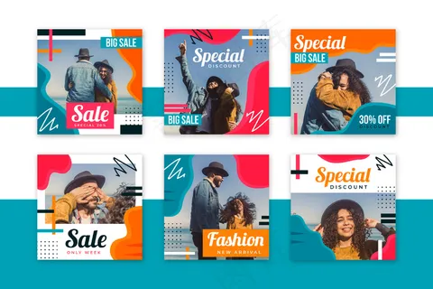 戴帽子的人社交媒体模板销售