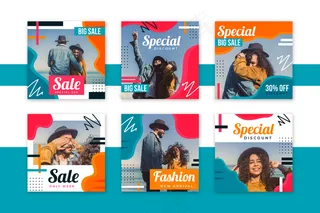 戴帽子的人社交媒体模板销售