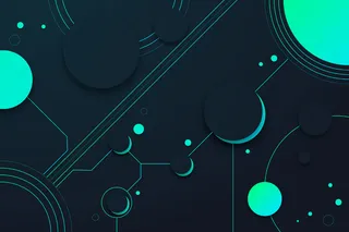 暗背景上的梯度几何形状