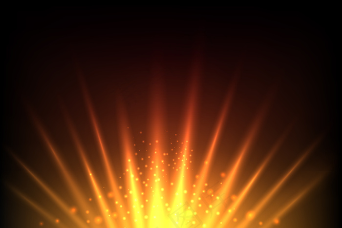 日出照地球红黄色抽象背景。阳光，阳光背景