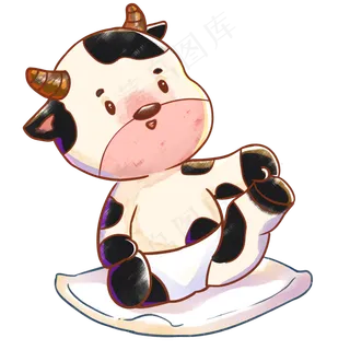 牛年新年牛牛创意小牛宝宝