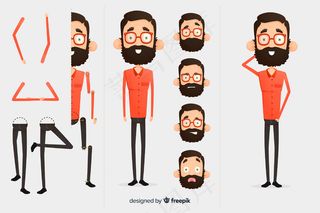 运动设计中的卡通人物