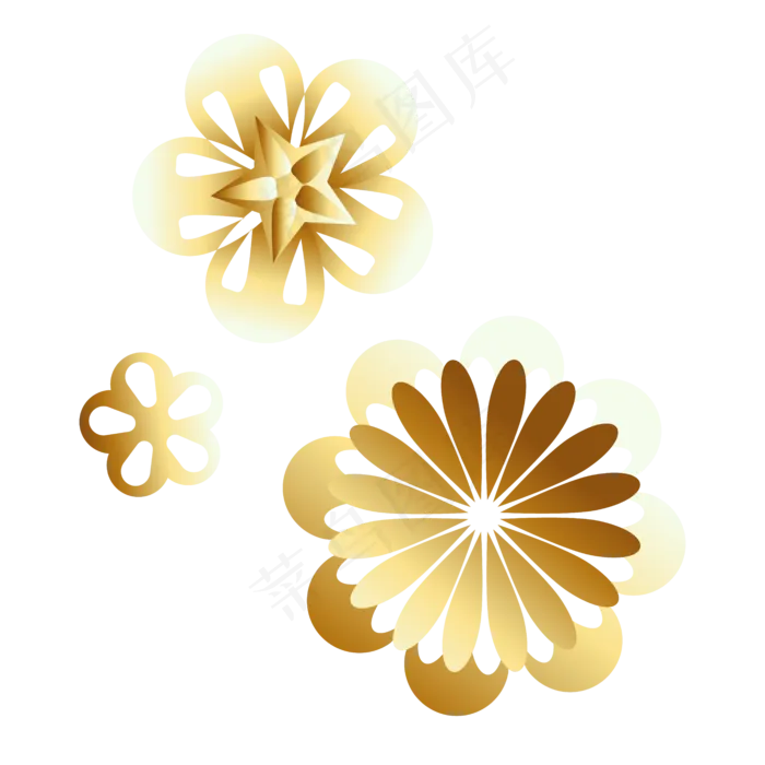 金红新年花(6250*6250px 300 dpi )ai矢量模版下载