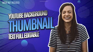 带有文本完整可编辑模板的Youtube背景缩略图