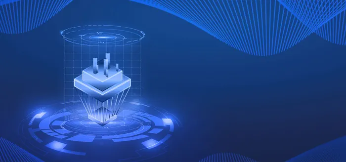 投影蓝色大气科技banner(1920*900px 	       )psd模版下载