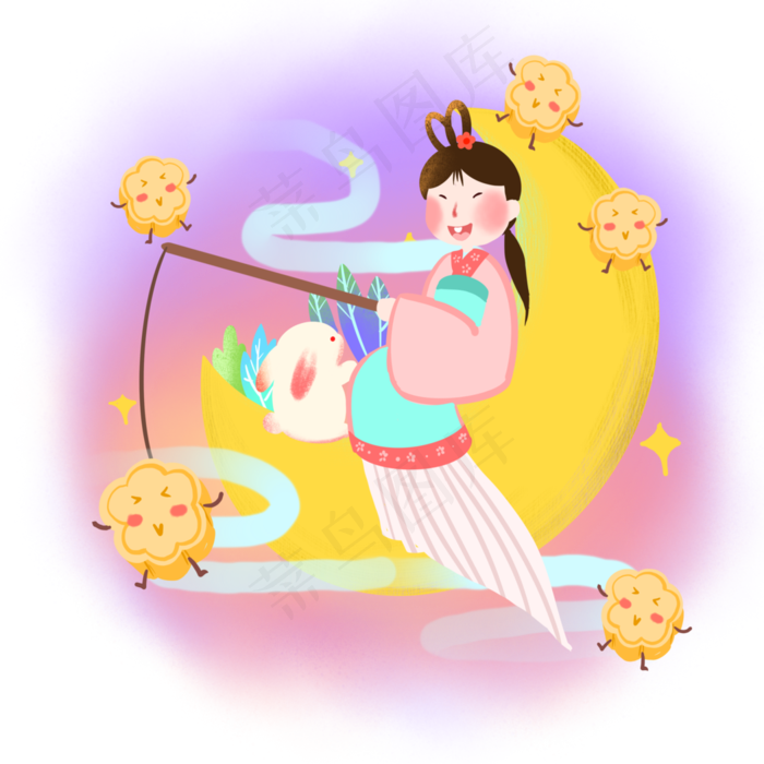 中秋嫦娥八月十五玉兔月饼