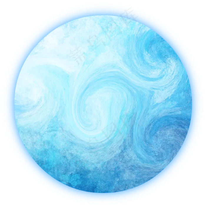 七夕节蓝色发光圆形月亮(2000X2000(DPI:300))psd模版下载
