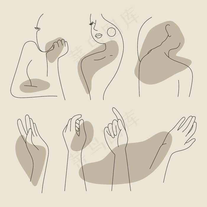 女性线条艺术系列