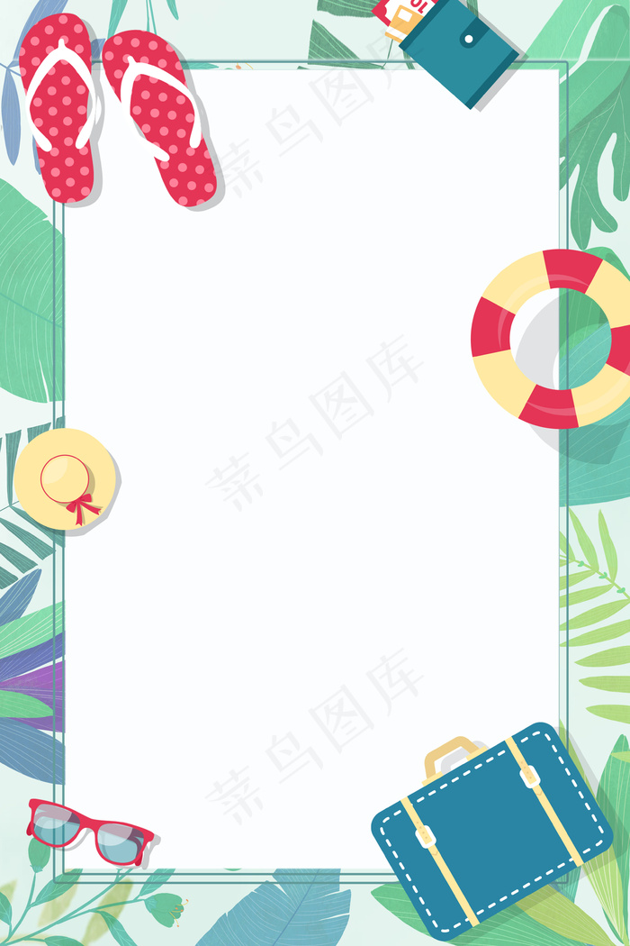 夏季海边度假旅游背景