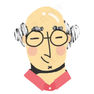 重阳节卡通老人头像