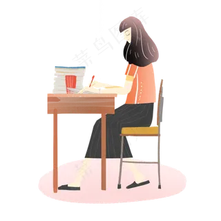 教师节老师批改作业素材