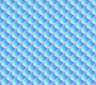 美人鱼鳞片。鱼鳞。蓝色无缝图案