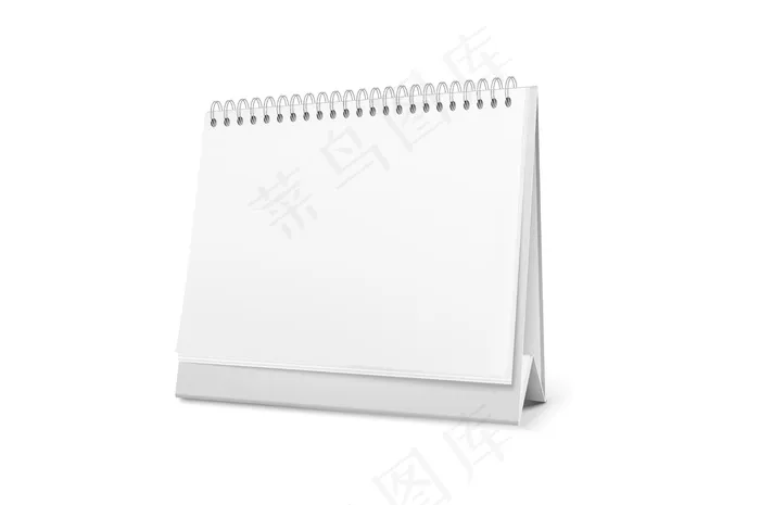 带螺旋形的空白立式台历。eps,ai矢量模版下载