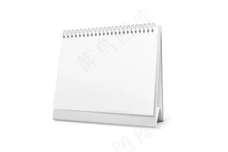 带螺旋形的空白立式台历。
