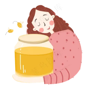 简约秋季养生食材养生食物蜂蜜罐