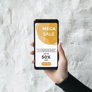 空白屏幕概念模型样机