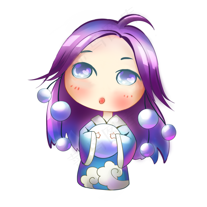 24节气白露卡通人物形象插画