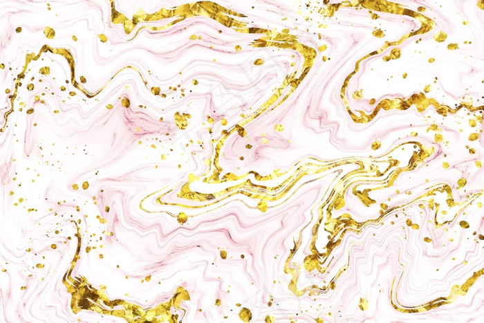 液体大理石背景金飞溅