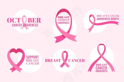 乳腺癌宣传月标签