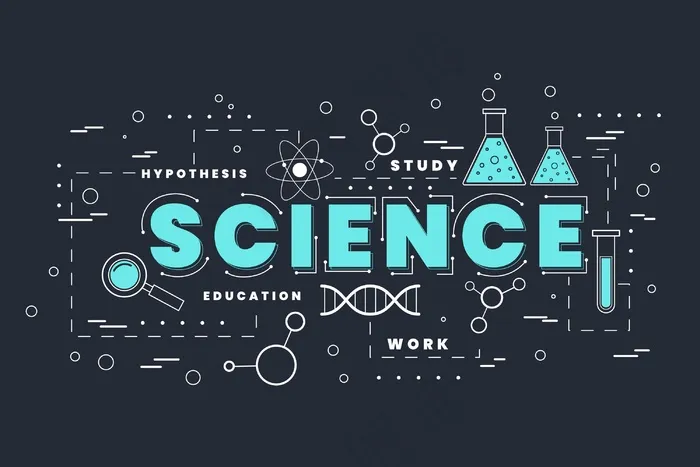 科学词主题eps,ai矢量模版下载