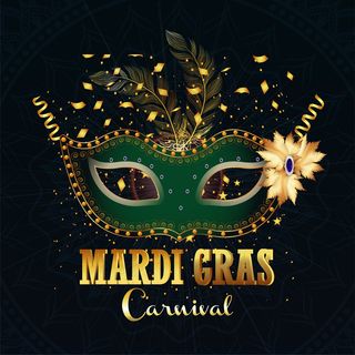 真实的巴西嘉年华背景，金色文本