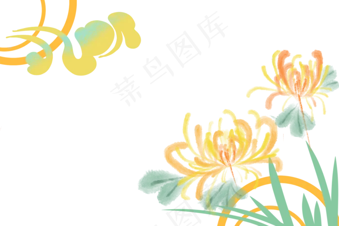 重阳节登山菊花(1536X1024(DPI:300))psd模版下载