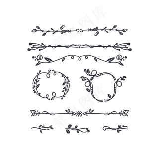 手绘装饰元素套装