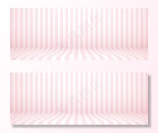 粉彩粉色工作室背景带条纹，水平，复古风格，插图。