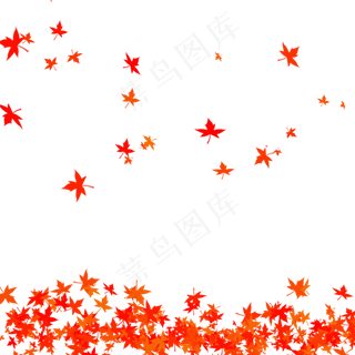 创意合成手绘秋天的枫叶